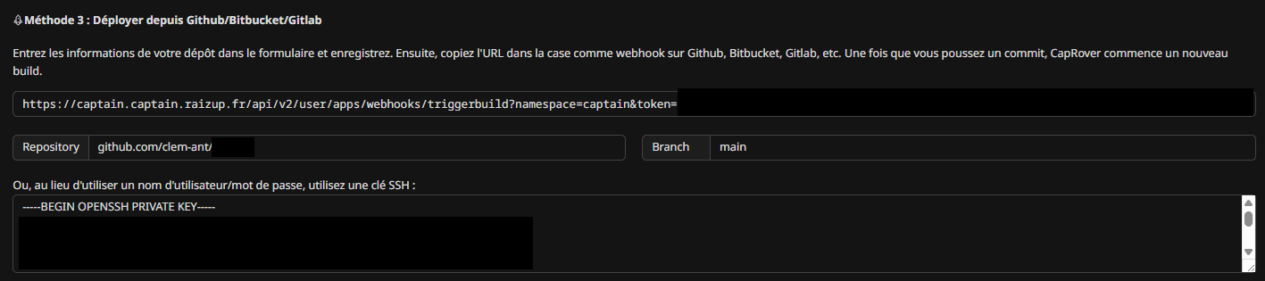 CapRover configuration for GitOps
